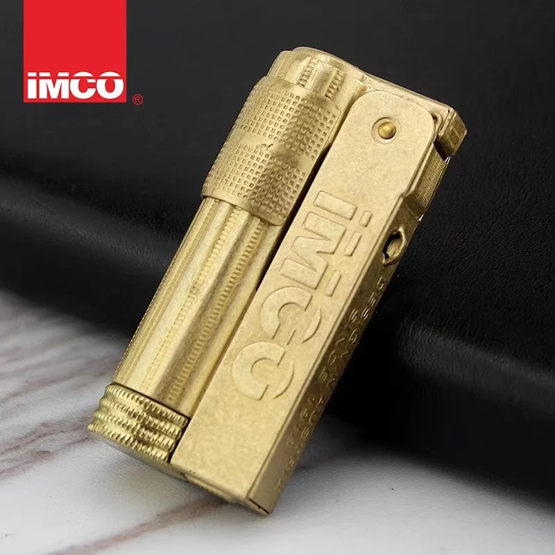 Original IMCO Lighter Old Oil Flint Lighter Windproof Stainless Steel Cigarette Petrol Oil Lighter Inflated Gadgets Man