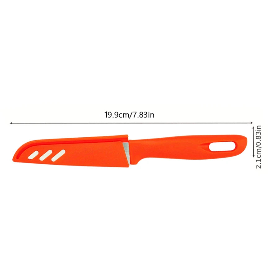 1PC Candy-colored portable fruit knife PP stainless steel thin sharp peeler peel knife kitchen household gadgets