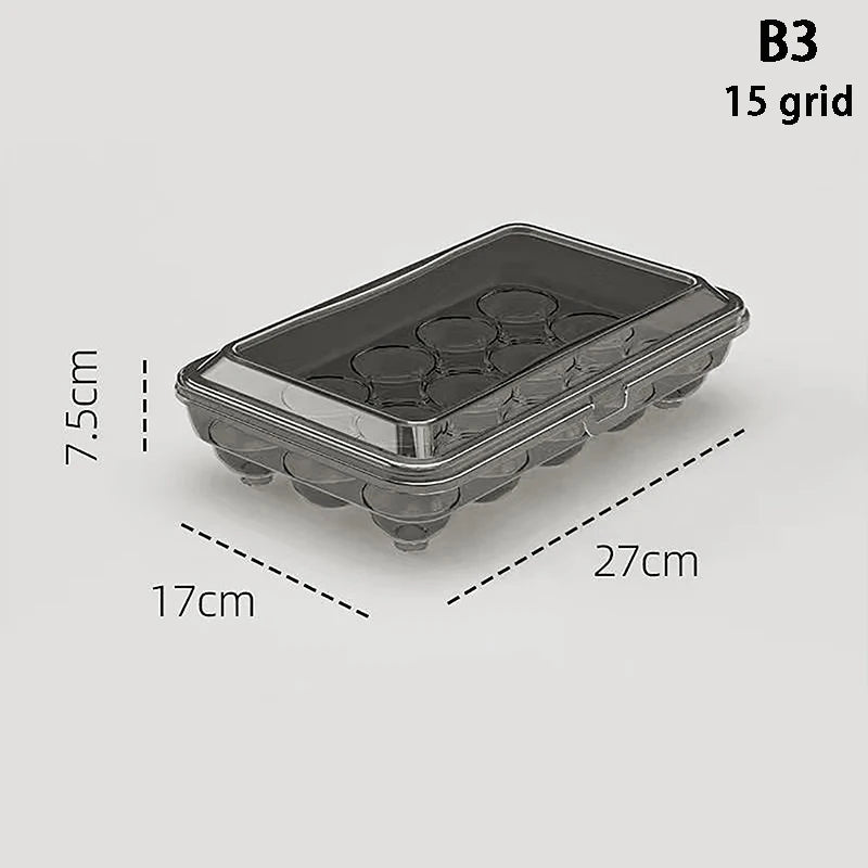 10/15 Grids Eggs Storage Box Plastic Transparent Portable Egg Fresh-keeping Case Refrigerator Storage Container Kitchen Tool