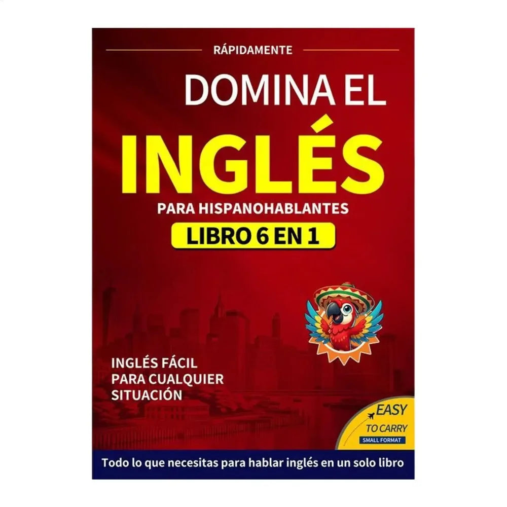 English Books for Beginners 6-in-1 Spanish Edition English Workbook Easy Language Learning Dictionary Study Supplies for Reading