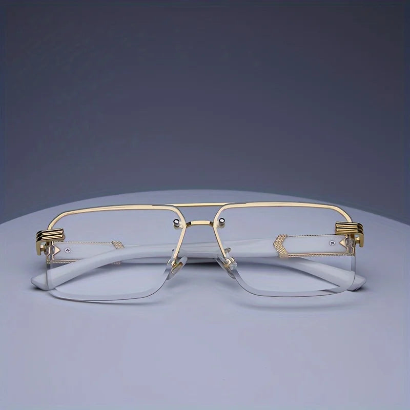 Fashion Rimless Frameless Sunglasses | Classic Small Square | Men & Women