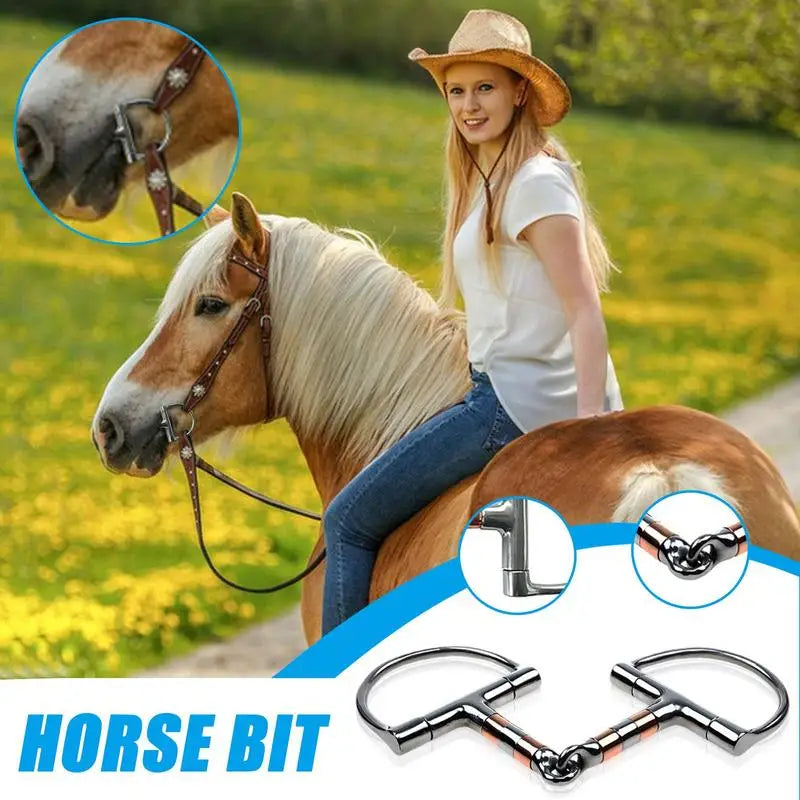Filete Snaffle D-Ring con Cobre para Caballo | Articulación Simple | Ecuestre 🐎