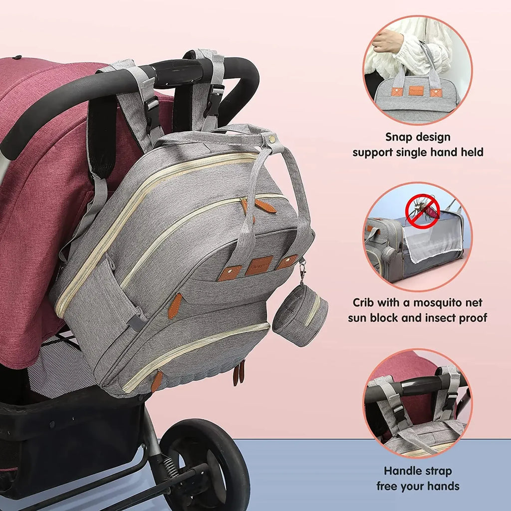 Mochila Pañalera 3 en 1 | Bolso Maternal Multifuncional para Mamá