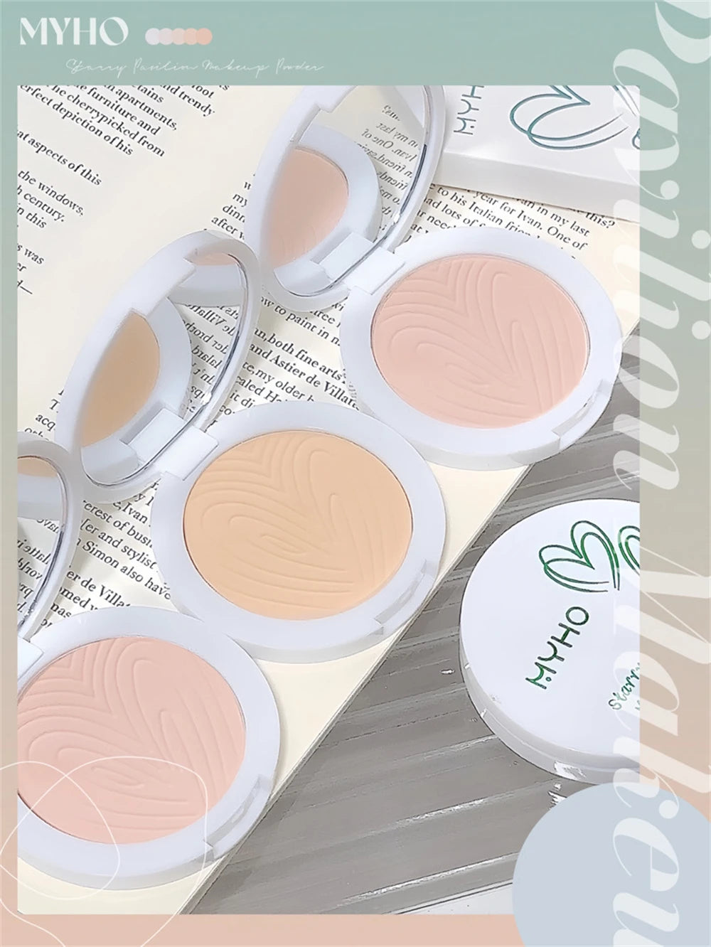 Oil Control Soft Focus Pressed Powder Matte Compact Lasting No Cakey Full Coverage Concealer Face Tightening Air Powder Makeup