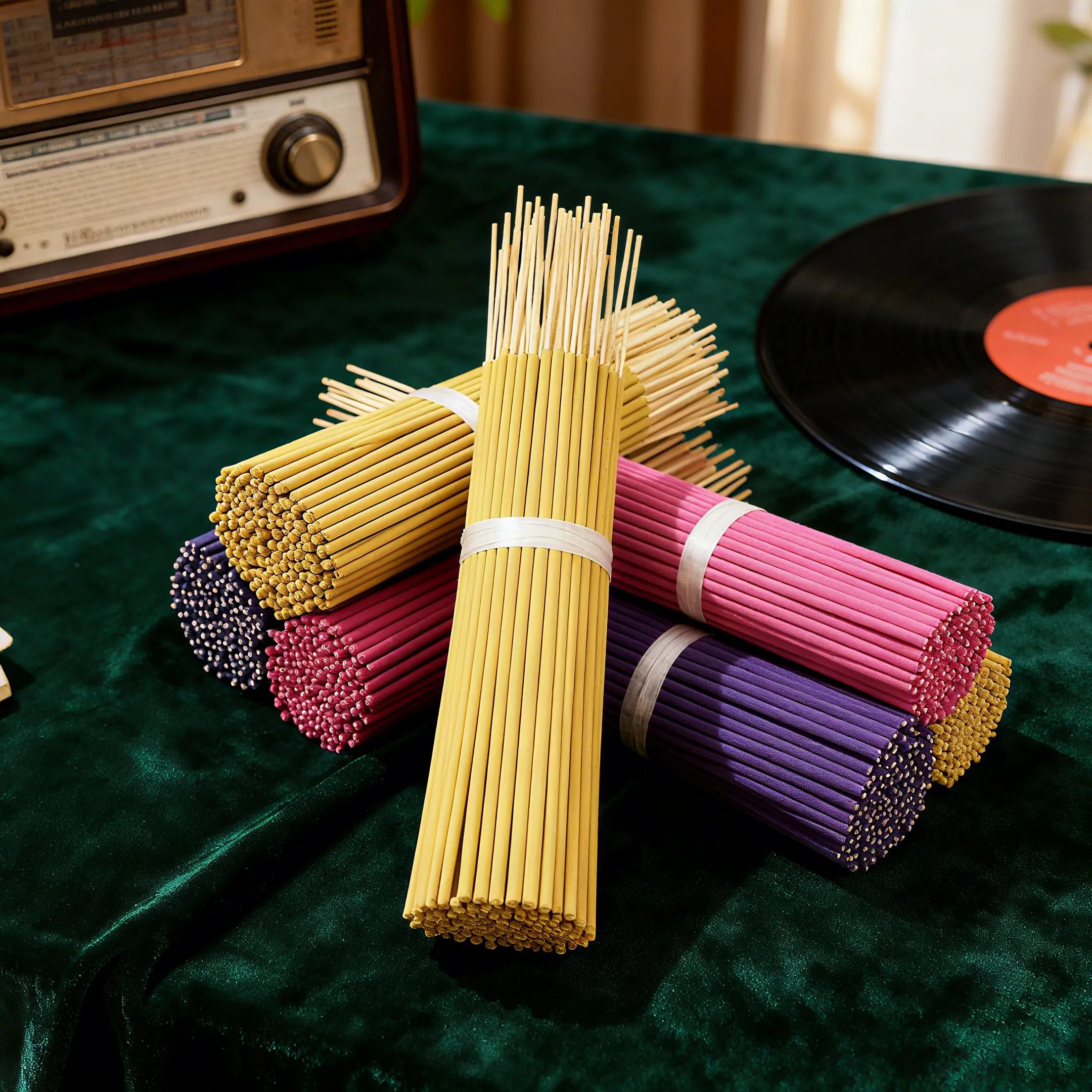 14 Sets of 280 Incense Sticks, Lavender, Milky Fragrance, Jasmine, Rose, Sandalwood, White Sage and Dragon's Blood Scents, Suitable for Home, Office, Yoga, Meditation, after Meals, Reading, Music, Long-Lasting Fragrance