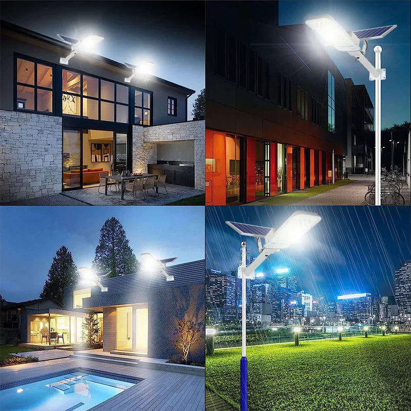 Luz Solar Exterior 200W YQCHEZI | 6000mAh | Automática Crepuscular | IP65 Garaje y Jardín - Firu Total Sales