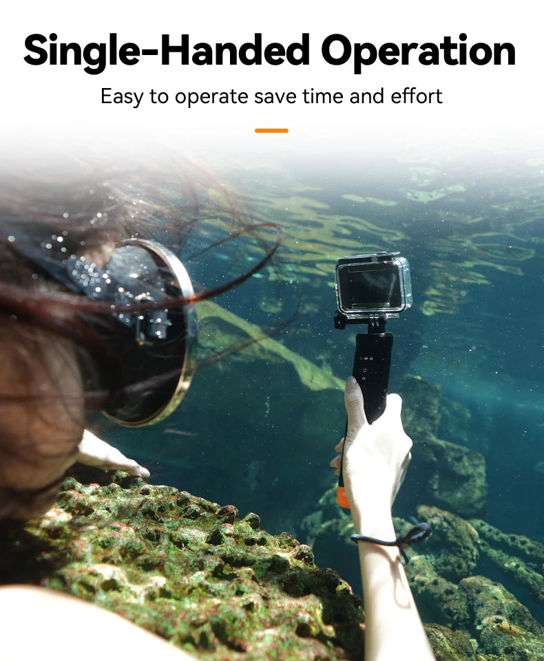 Palo Selfie TELESIN Flotante Impermeable | Control Remoto Inalámbrico | Correa de Mano | GoPro Hero 9/10/11/12/13 - Firu Total Sales