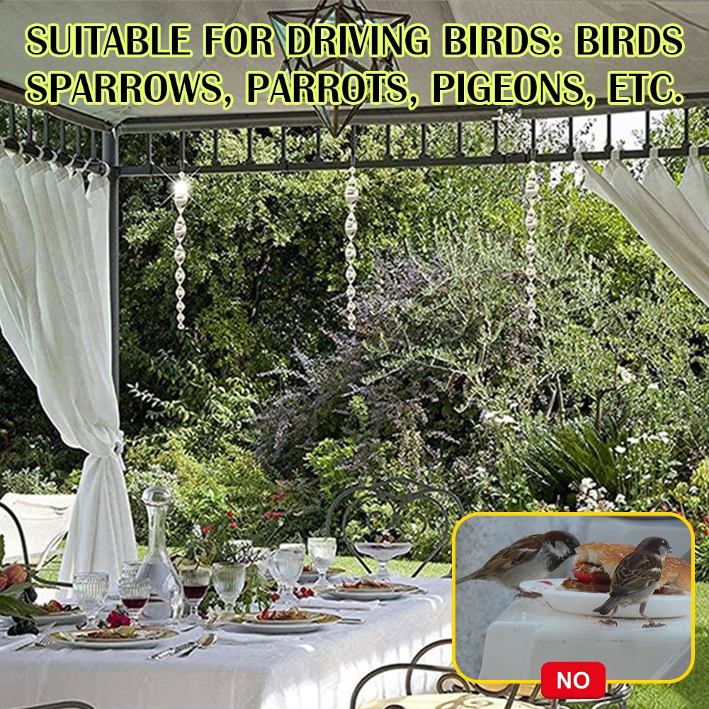 12x Bird Repellent Rotating Scare Rod Reflective Spiral Deterrent Control Device