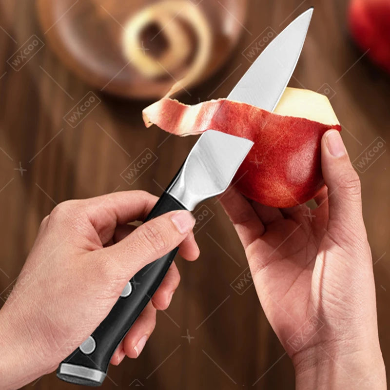 WXCOO Stainless Steel Kitchen Fruit Paring Knife Chef Butcher Knife Meat Cleaver Utility Fruit Peeler Kitchen Accessories