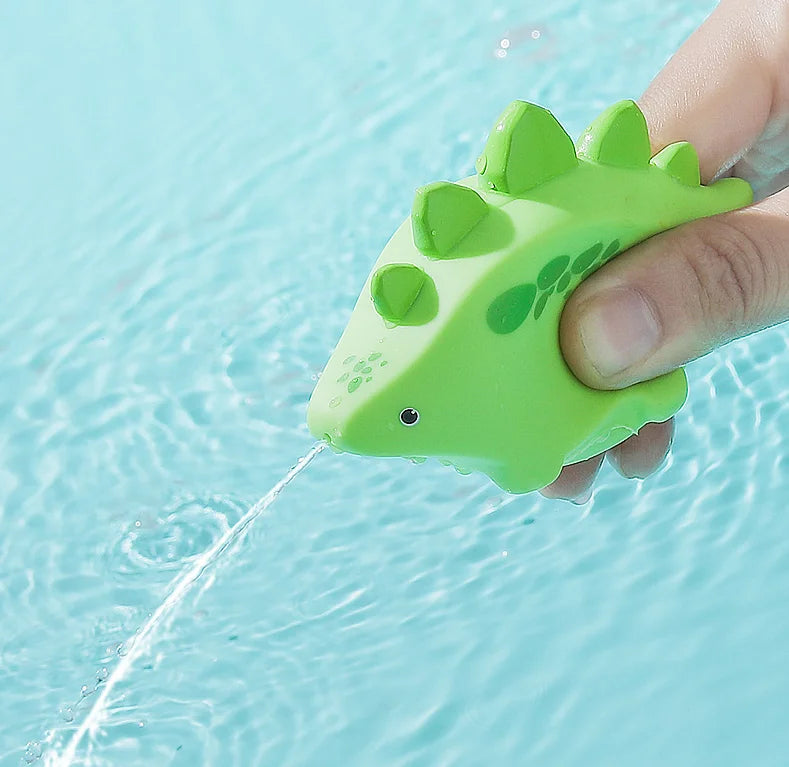 Baby Dinosaur Bath Toys for Toddler Infant Water Spraying Squeeze-sounding Dabbling Toy Floating Animals Kids Bathtub Pool Toys