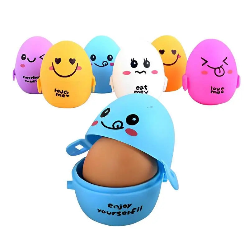 Camping Egg Holder Cartoon Eggs Storage Box Leakproof Egg Storage Box Container For Camping Travel Outdoor Picnic Hiking