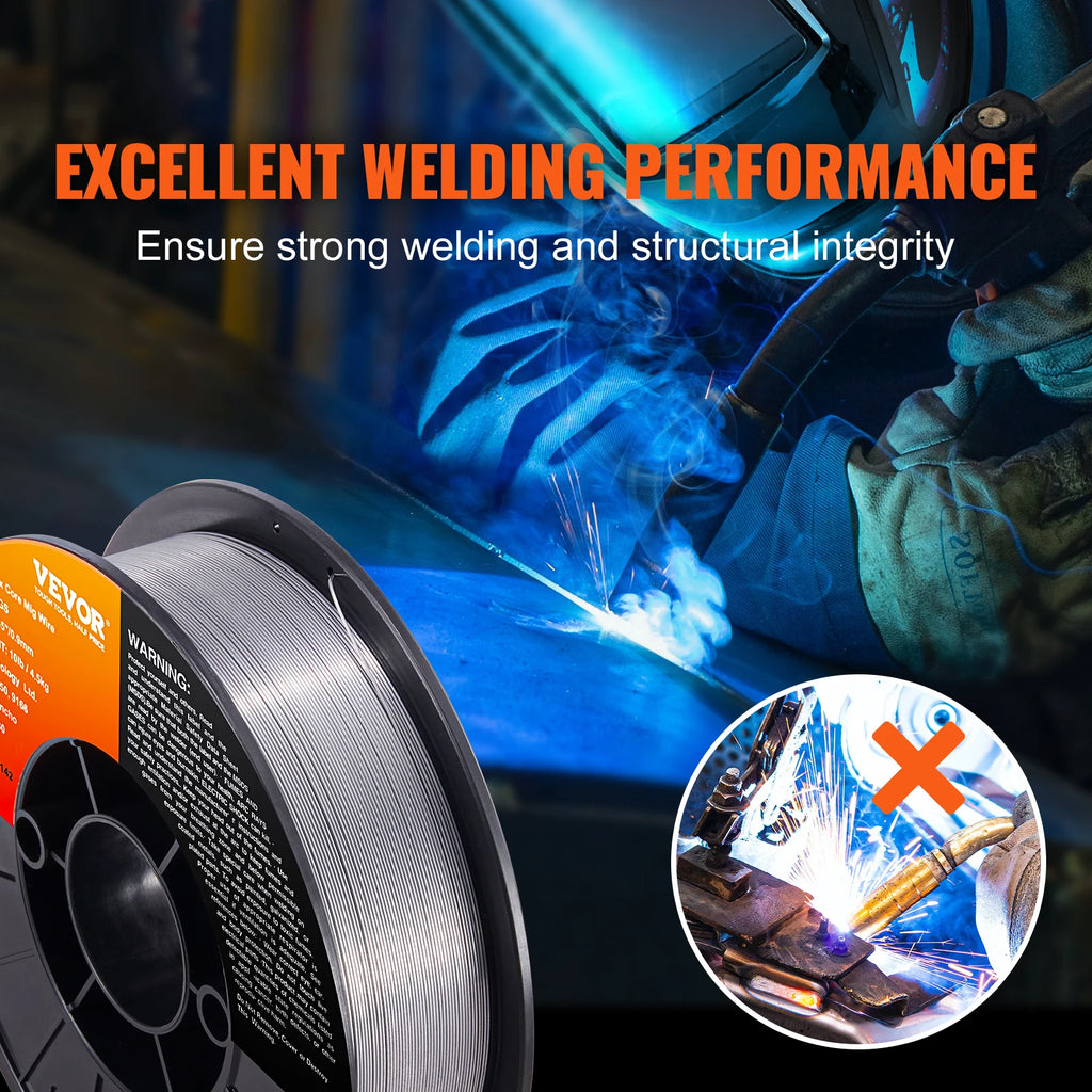 SucceBuy 0.03/0.035 Inch Flux Cored Welding Wire Carbon Steel Iron MIG Welding Machine Welder Accessories For Soldering