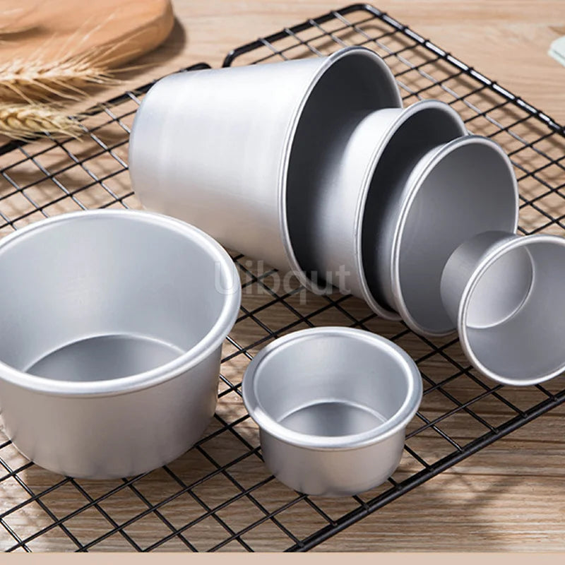 Set 5/10pcs Moldes Mini Acanalados de Aluminio para Pudding y Mousse 🍰