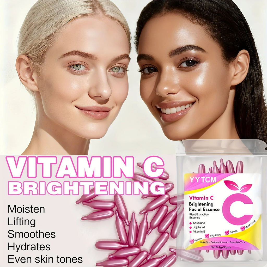 Vitamin C Brightening Capsule Essence | Squalane + Vitamin E | 30 Caps | Deep Hydration