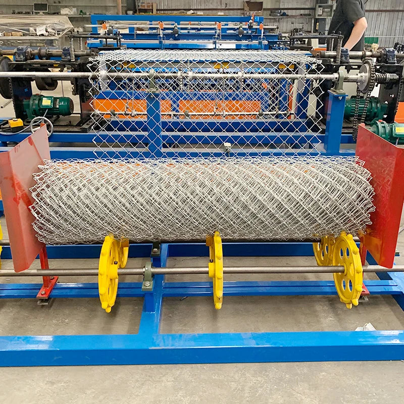 Corrosion-Resistant Chain Link Fence Weaving Machine  Full Automatic Double Chain Link Fence Machine Wire Mesh Knitting Machine
