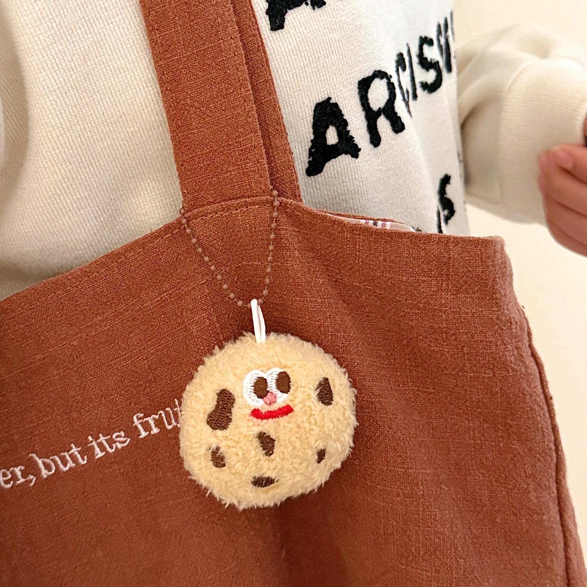 1/4 Pcs Cookie Plush Pendant Cute And Funny Food Doll Cartoon Accessories Keychain Small Pendant