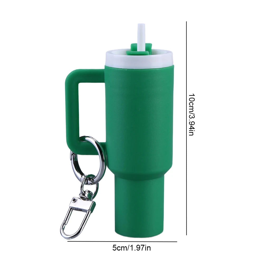 Mini Cup Keychain Lip Balm Keychain Cute Tumbler Key Ring Chapstick Holder Keychain Handbag Charms Key Ring for School Bag