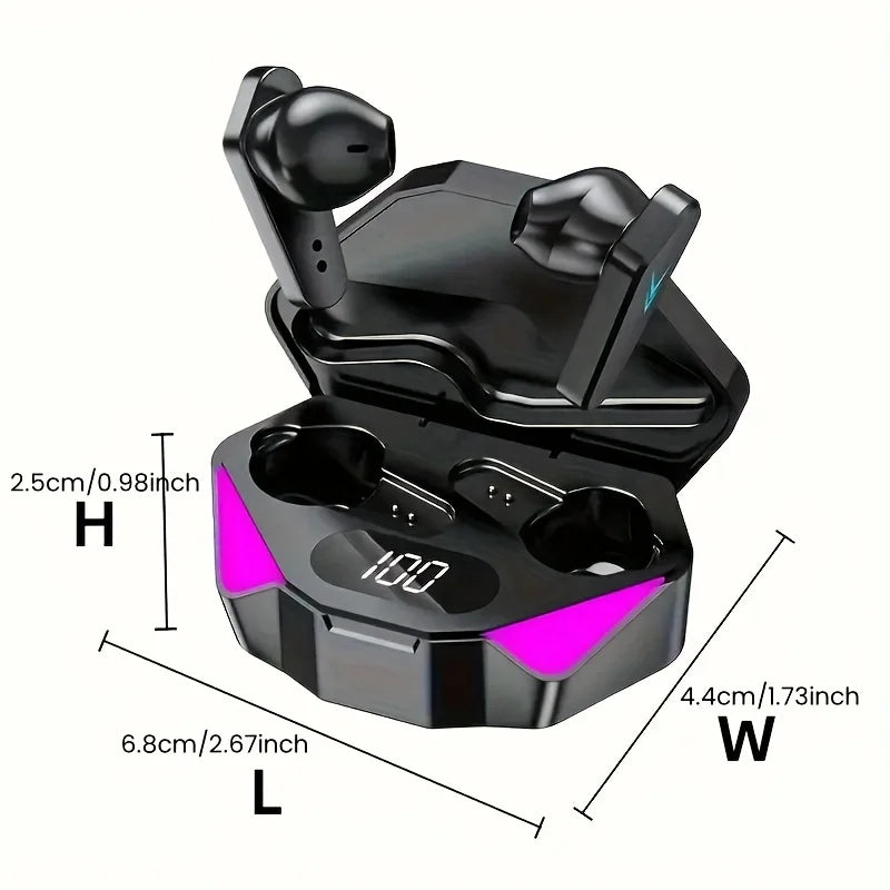 Auriculares TWS X15 Gaming | Pantalla LED | Bluetooth | Cancelación de Ruido | Mic | Gamer - Firu Total Sales
