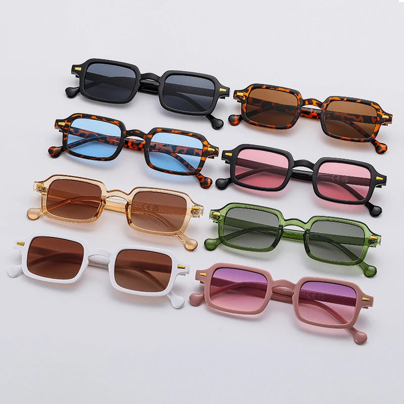 Luxurious Rectangle Sunglasses Women Oval Vintage Brand Designer Square Sun Glasses Men Shades Female Eyewear sunglasses