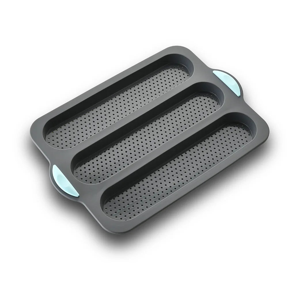 Molde de Silicona Antiadherente para Pan y Salchicha | 3 y 8 Cavidades | Horno 🍞