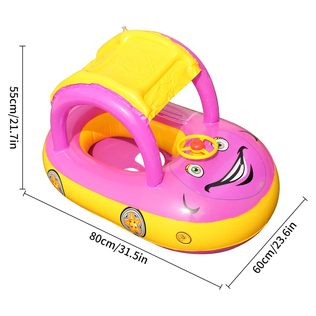 Flotador Forma de Carro para Niños | Aro de Piscina Playa | 3-6 Años 🌊 - Firu Total Sales