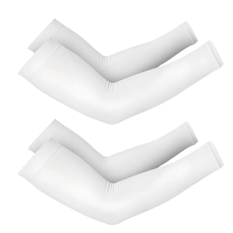 2 Pairs Cooling Ice Arm Sleeves, Breathable Compression Arm Sleeves for Men Women, UV Protection for Driving Fishing Sports