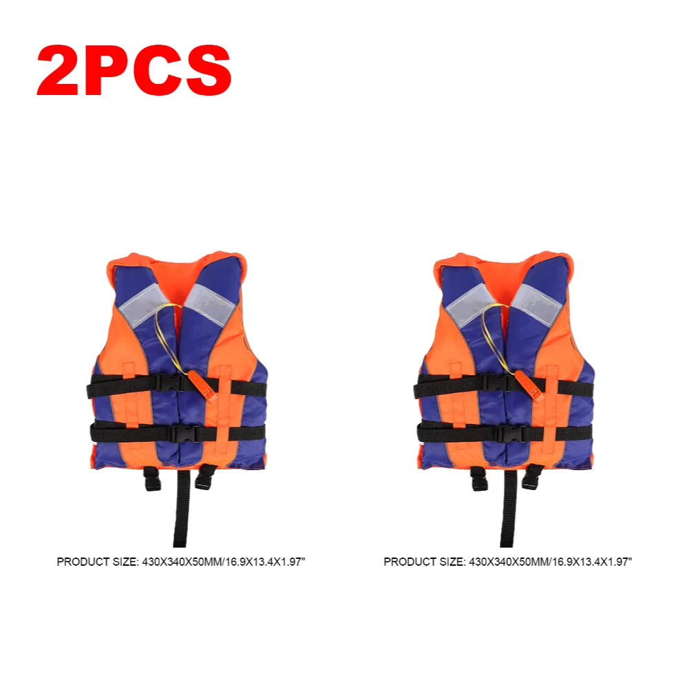 1/2PCS Children Life Jacket With Whistle Adjustable Size Swimming Float Vest Fishing Drifting Swimming Life Vest For Water Sport