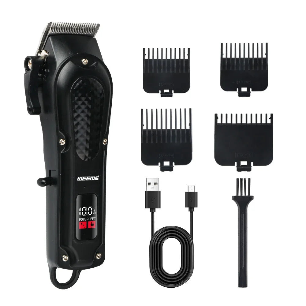 Cordless Electric Hair Cutting Machine Vintage Hair Clipper Portable Shaver Barber USB Fast Charging Hair Trimmer For Hairdresse - Firu Total Sales