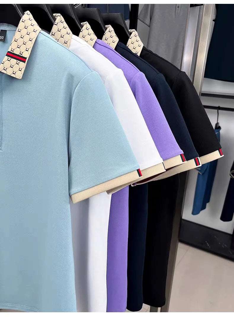 Polo Shirt Lujo Letra B Bordada | Manga Corta | Moda Verano para Hombre 👔