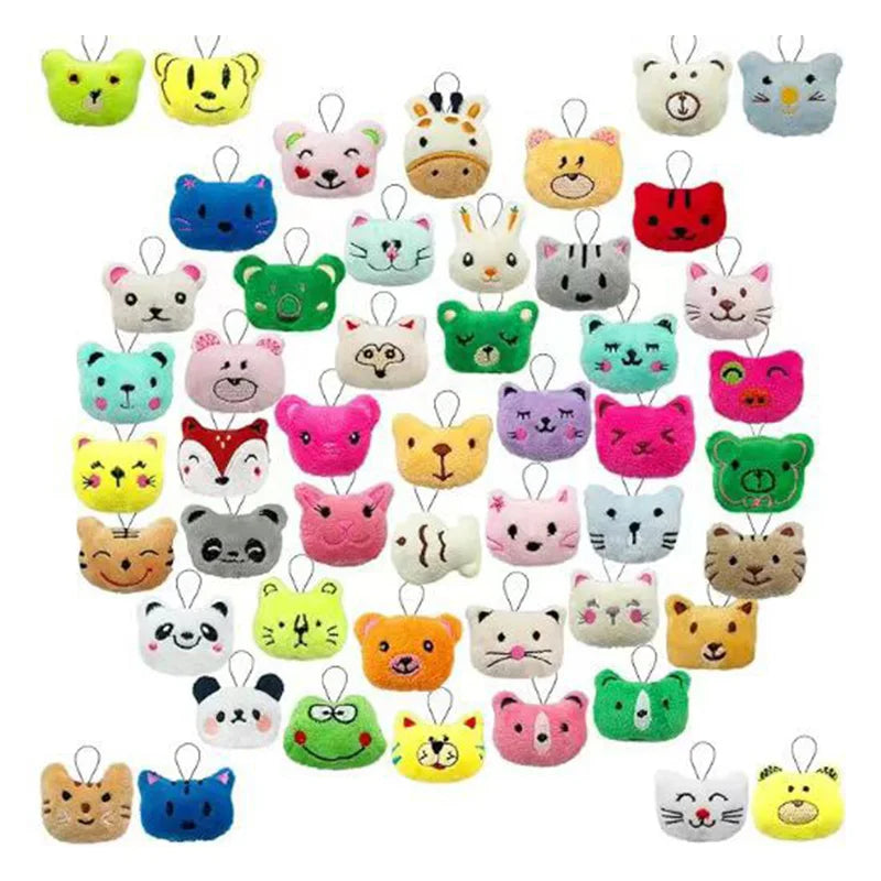 10/20/50Pcs Mini Animal Plush Toys Set Cute Small Animal Stuffed Toy Keychain for Party Favors for Goody Bag Easter Egg Stuffers