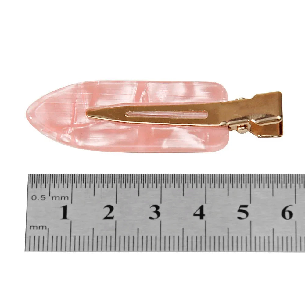 Cwllrn Girls Leopard Seamless Hair Clip Set Women Acetate Sheet No Bend Bangs Clip Duckbill Hairpins Makeup Hair Styling Tool