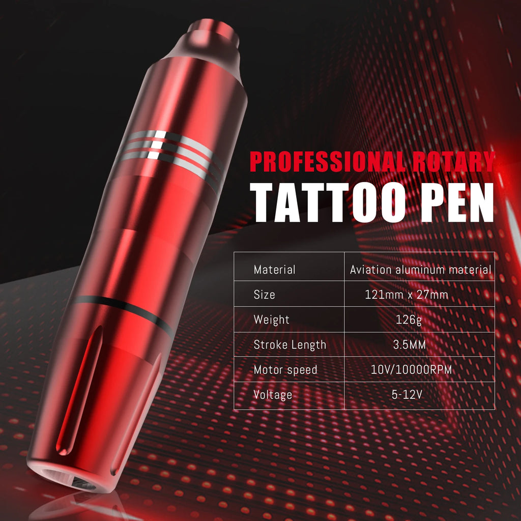 New 55 Pcs Tattoo Gun Kit Rotary  Complete Tattoo Kit with Power Supply  Mix 10 Piece Cartridge Needle for Beginners and Artists