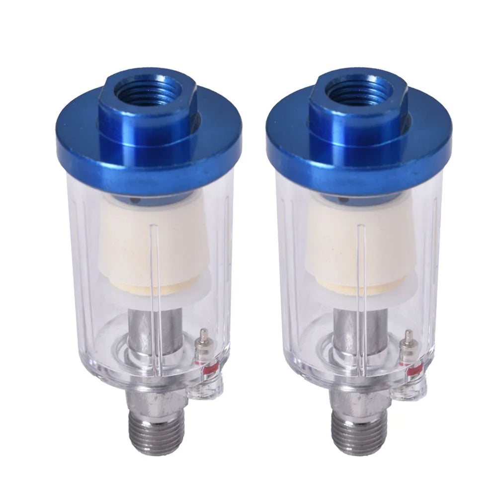 Paint Filtration 2PCS Air Filter for Guns, Compressors, General Purpose 1/4 NPT Ports, Oil/Water Separator