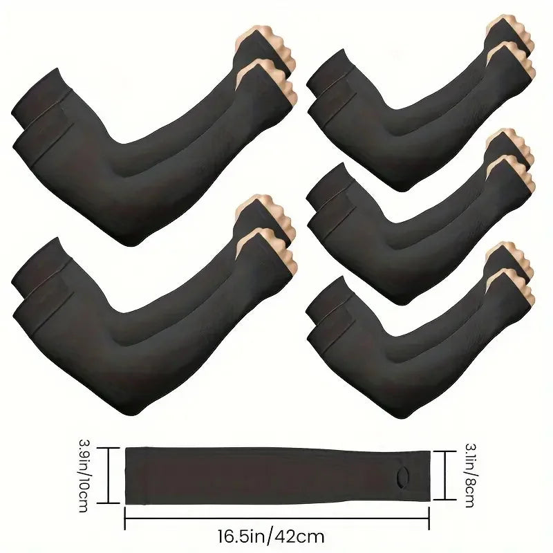 1pc Cooling Ice Sun Sleeves for Arm Breathable UV Protection Arm Sleeves High Elastic Quick Dry Summer Outdoor Sleeves