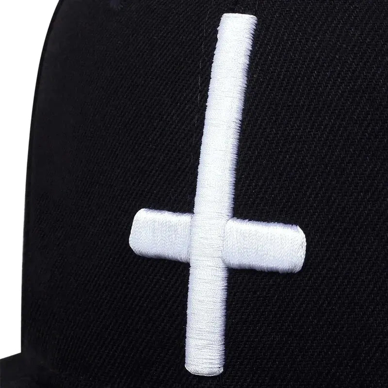 Unisex Flat Cross Embroidery Hip-hop Hats Spring Autumn Outdoor Adjustable Casual Baseball Caps Sunscreen Hat - Firu Total Sales
