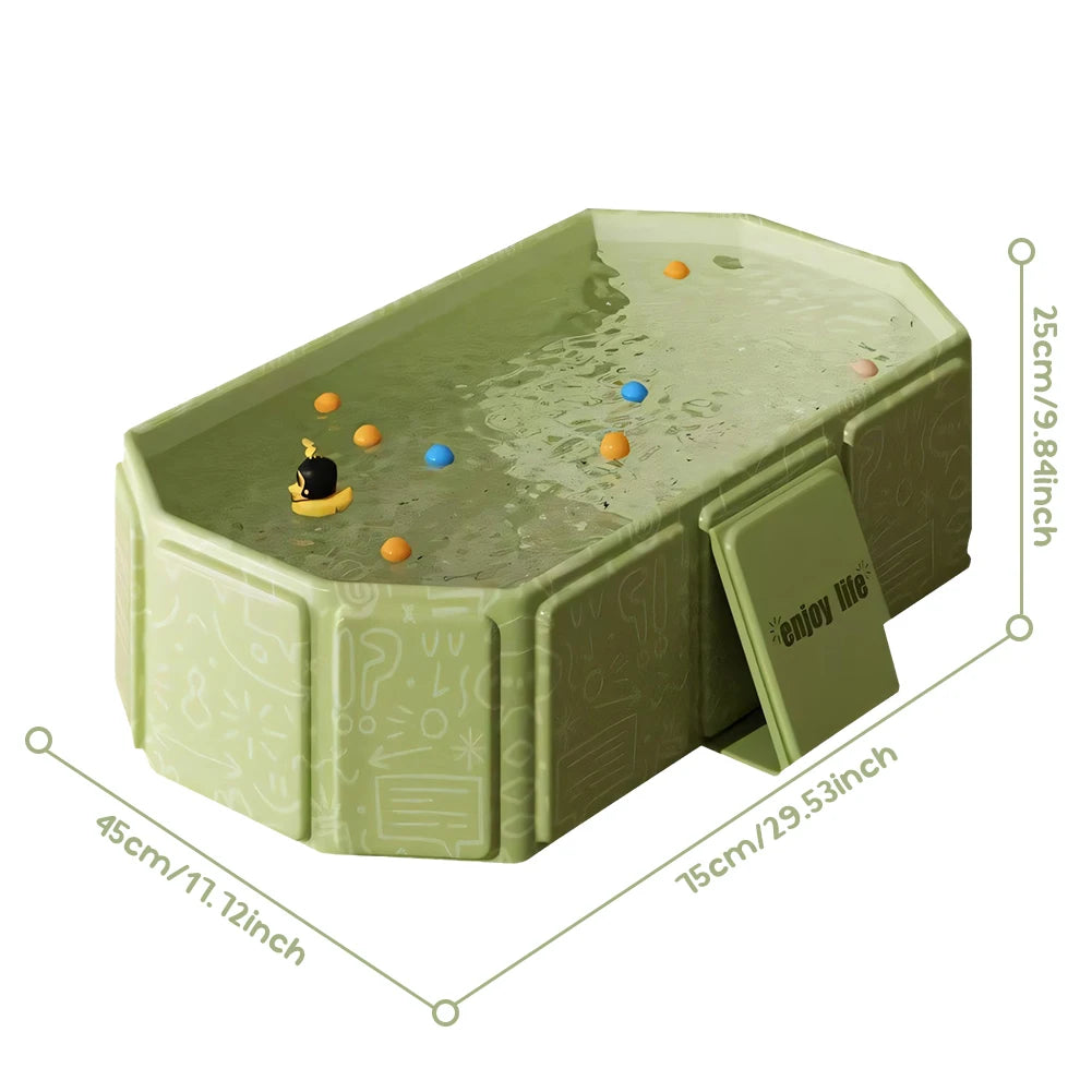Foldable Baby Bathtub with Drain — Compact Infant Tub | All Ages