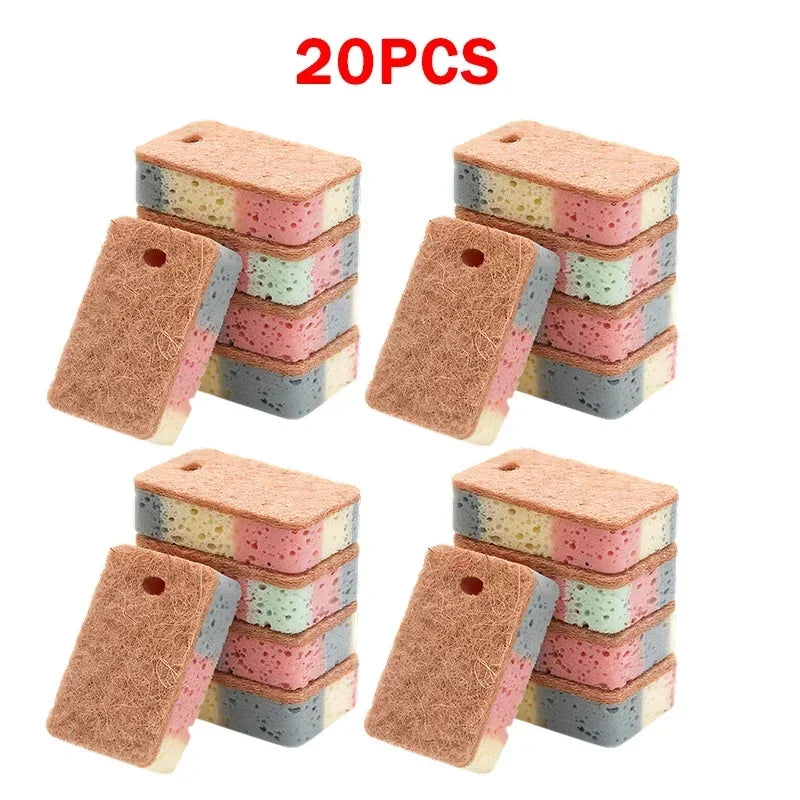 Cleaning Tools 5/10/20 Pieces Dishwashing Sponges Wood Pulp Cotton Colorful Magic Cleaning Sponges Kitchen Cleaning Tools
