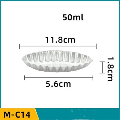 Set 5/10pcs Moldes Mini Acanalados de Aluminio para Pudding y Mousse 🍰