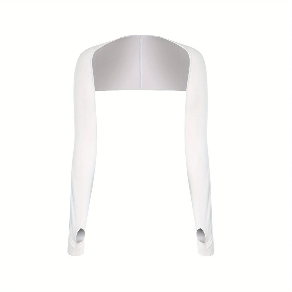 1pc Women's Shawl Cuff Sun Protection Sleeves, Ice Silk Arm Cover for Running Cycling Fishing, UV Blocking & Breathable