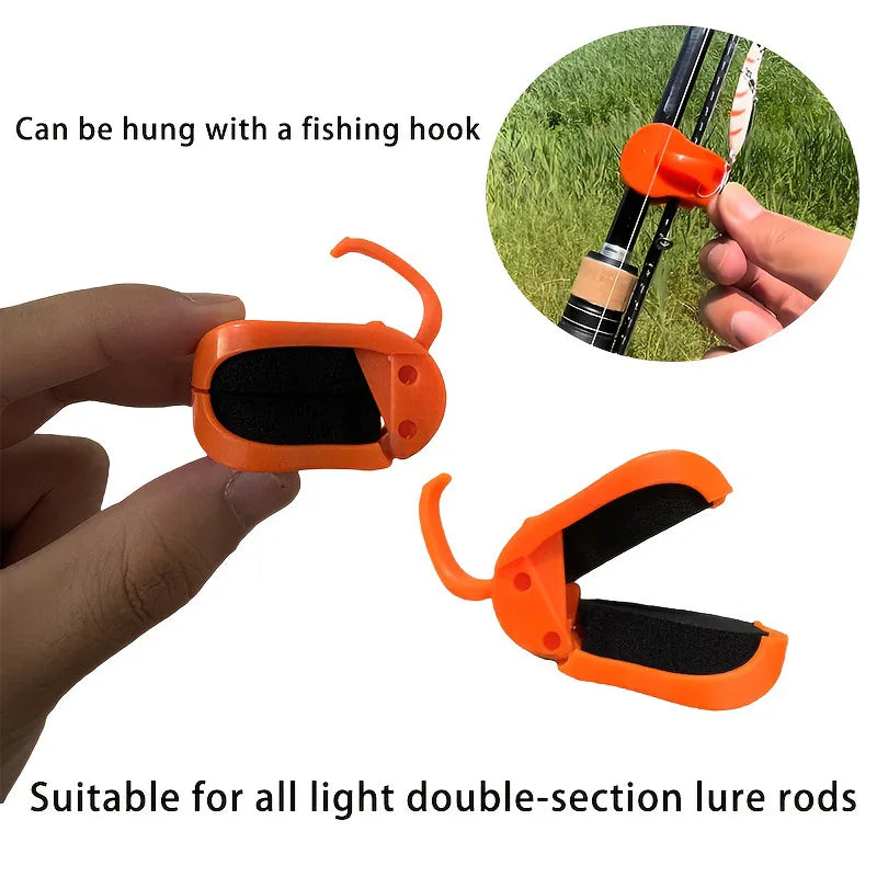 4pc heavy-duty fishing rod holders. Portable, stable handle for beach/lake. Bright colors, durable PVC. Great for all anglers.