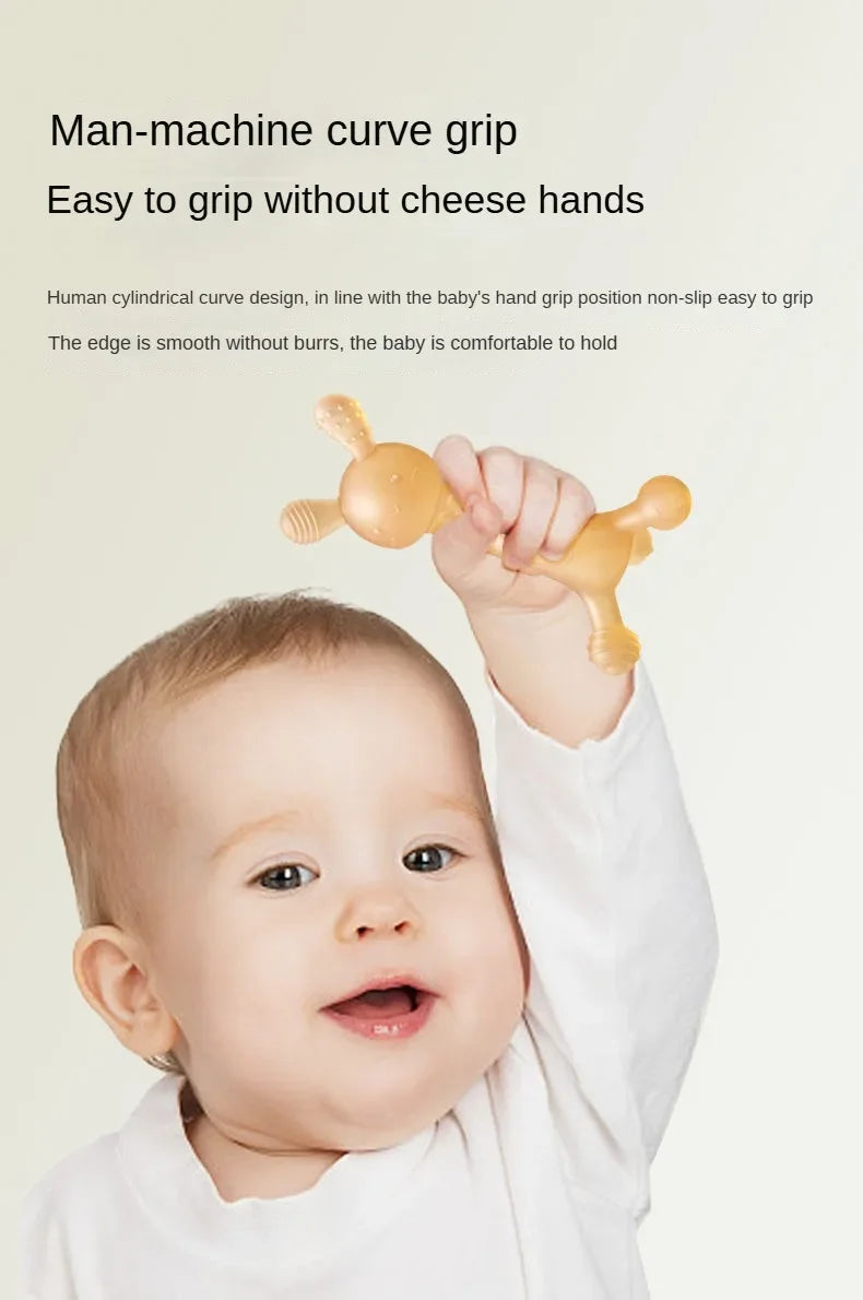 Cartoon Rabbit Silicone Teether — Newborn Chewing Toy | Infant Gift