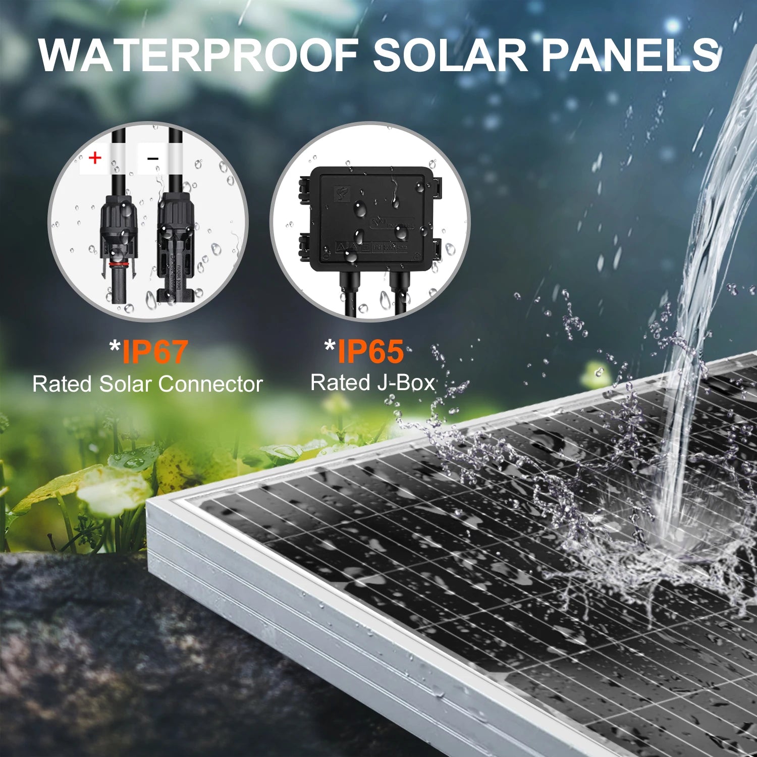 DOKIO 18V 100W-200W Rigid Solar Panel China Monocrystalline Silicon Waterproof Solar Panel #DSP-100M/DSP-100MX2 Camping/Home/RV