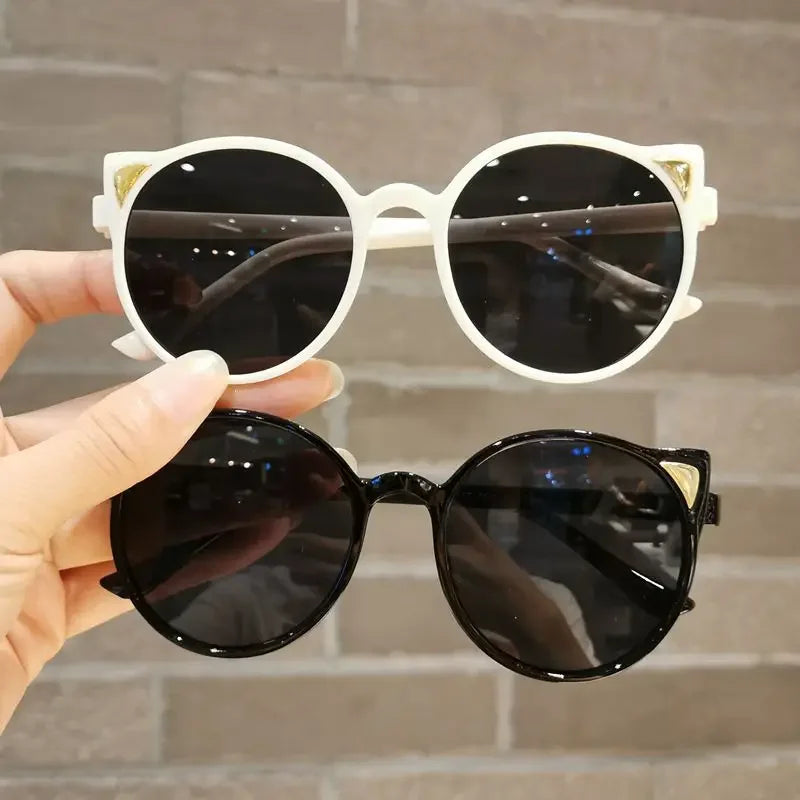 Girls Boys Cute Animal Cartoon Ears Sunglasses Outdoor Sun Protection Children Lovely Vintage Sunglasses Protection Classic Kids
