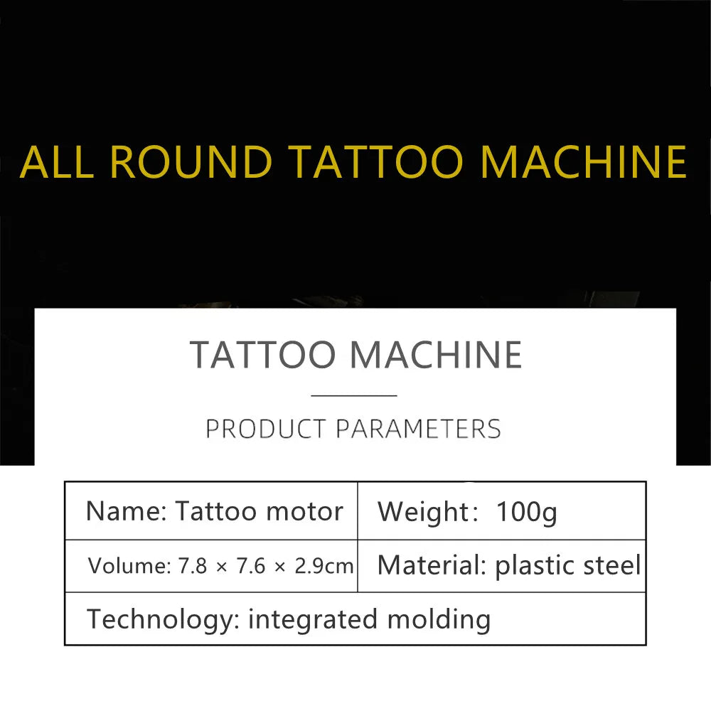 Professional Tattoo Motor Machine Portable Plastic Steel Rotary Cutting & Fogging Machine Body Art Accessories Tattoo Supplies