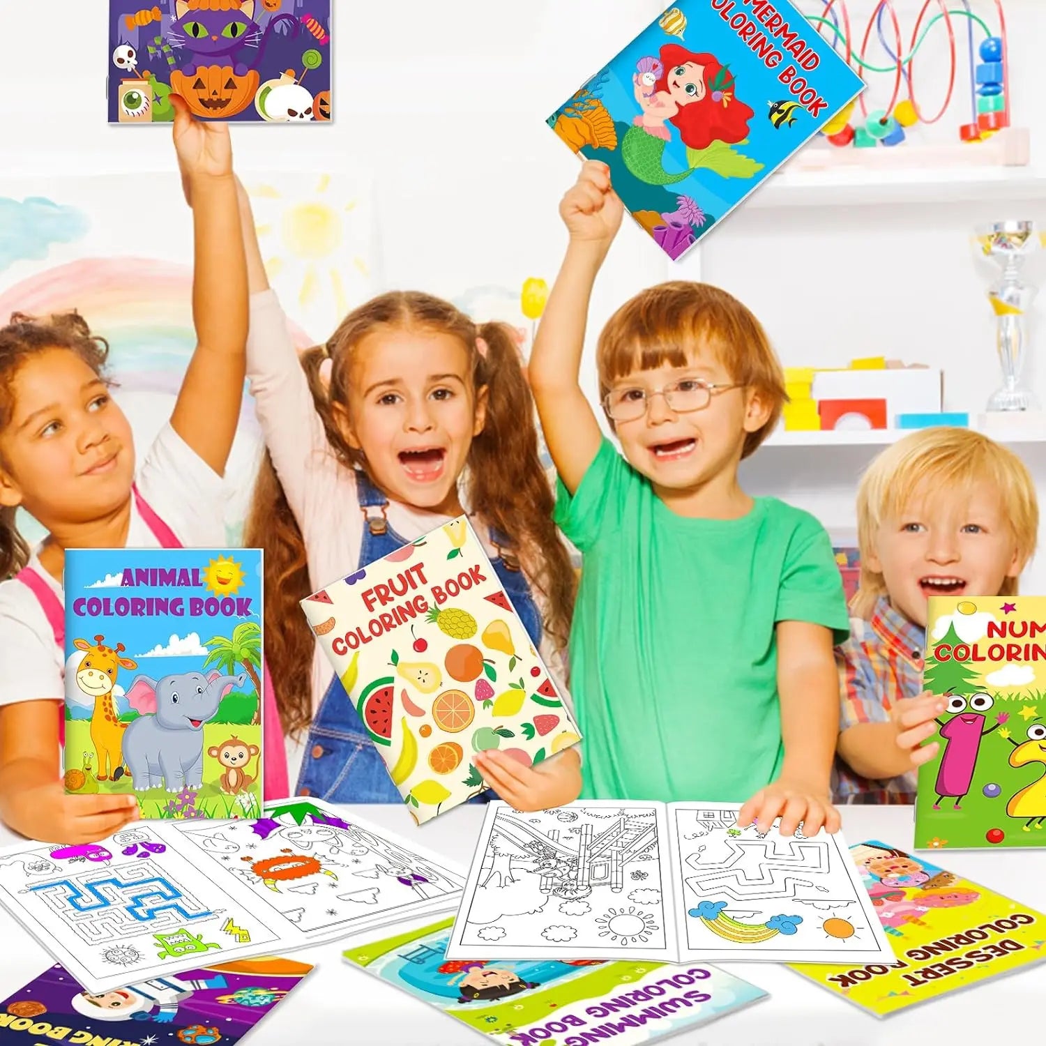 24 Pack Coloring Books for Kids Ages 4-8, Small Coloring Books for Kids Ages 2-4, Kids Birthday Party Favors Bulk Gifts