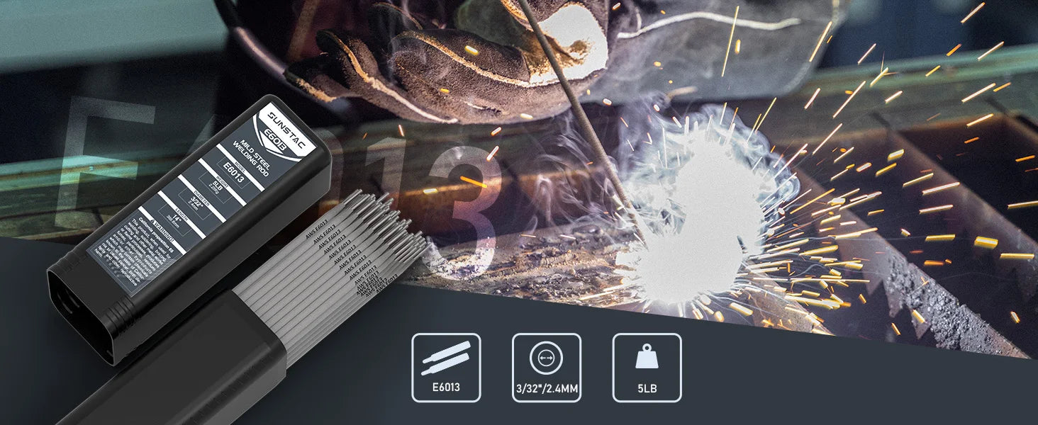 E6013 Welding Rod 3/32" 1/8" 5LB Carbon Steel Stick Welding Rods Stick Electrodes ARC Welding Supplies