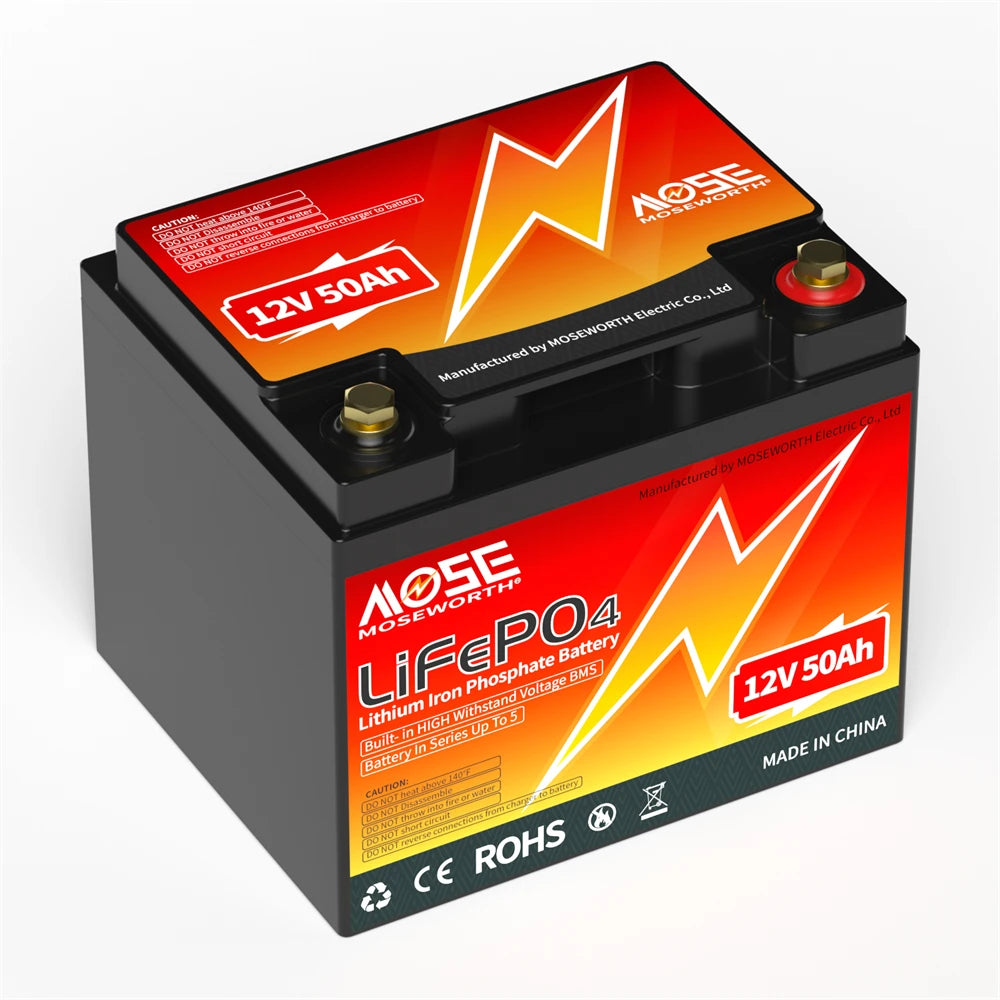 Batería LiFePO4 12V 6Ah-300Ah con BMS | Recargable | Solar y Ciclo Profundo 🔋