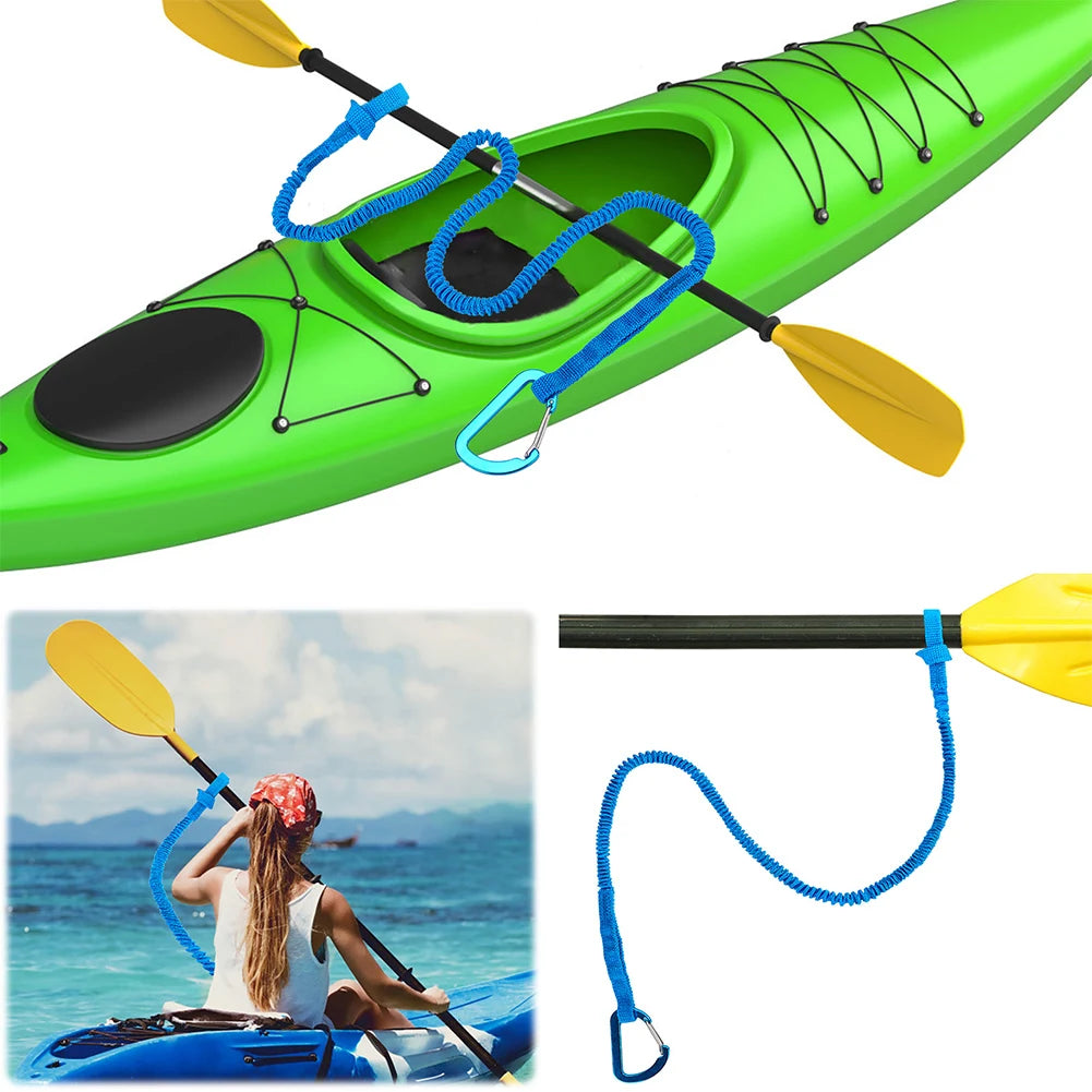 Kayak Paddle Leash Adjustable Kayak Paddle Lanyard Rope Rowing Boat Tie Rope for SUP Kayaking Boating Canoeing
