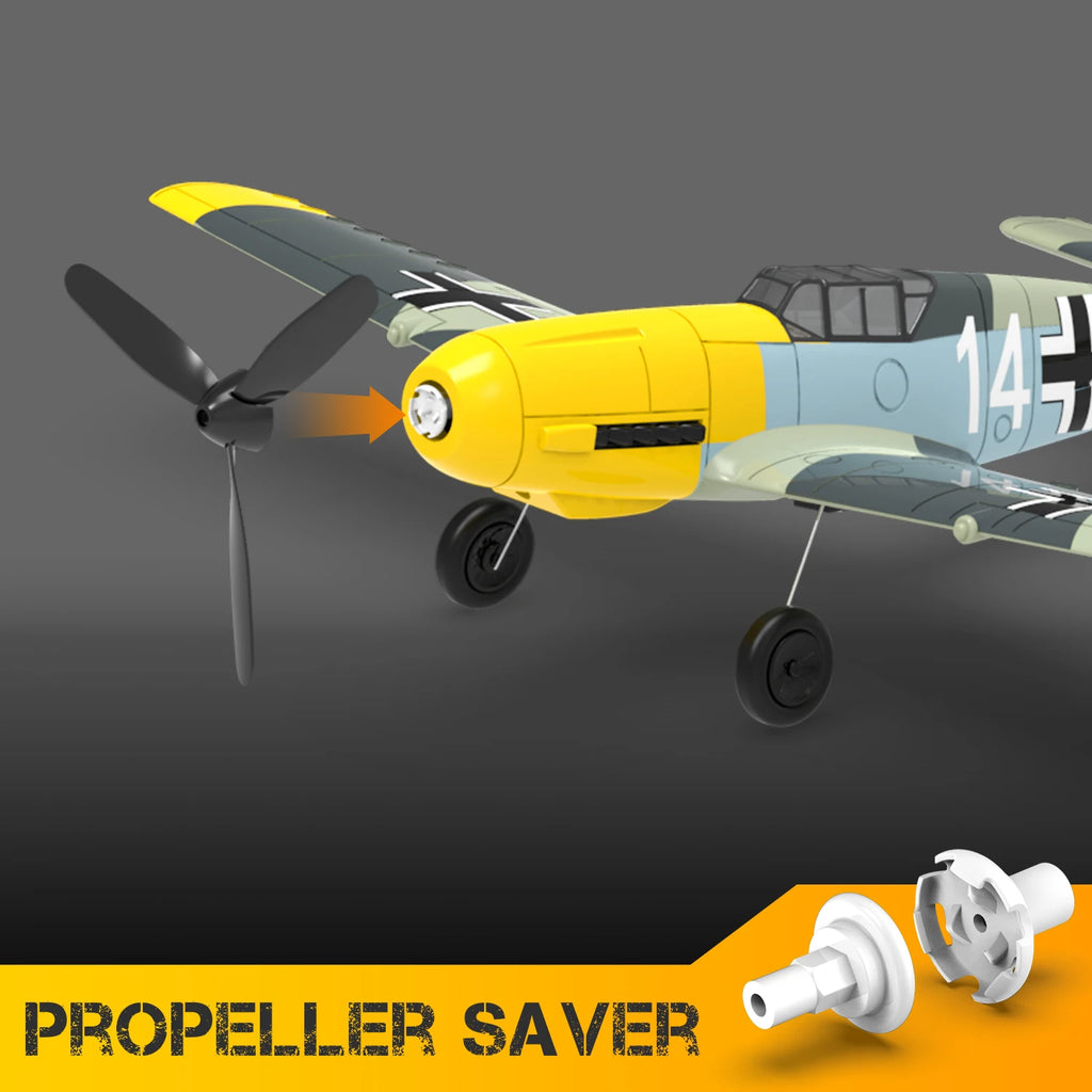 VOLANTEXRC Avión RC BF109 | 4 Canales | RTF | Alerón y Giroscopio | Acrobacias | 3 Modos | Fácil para Principiantes