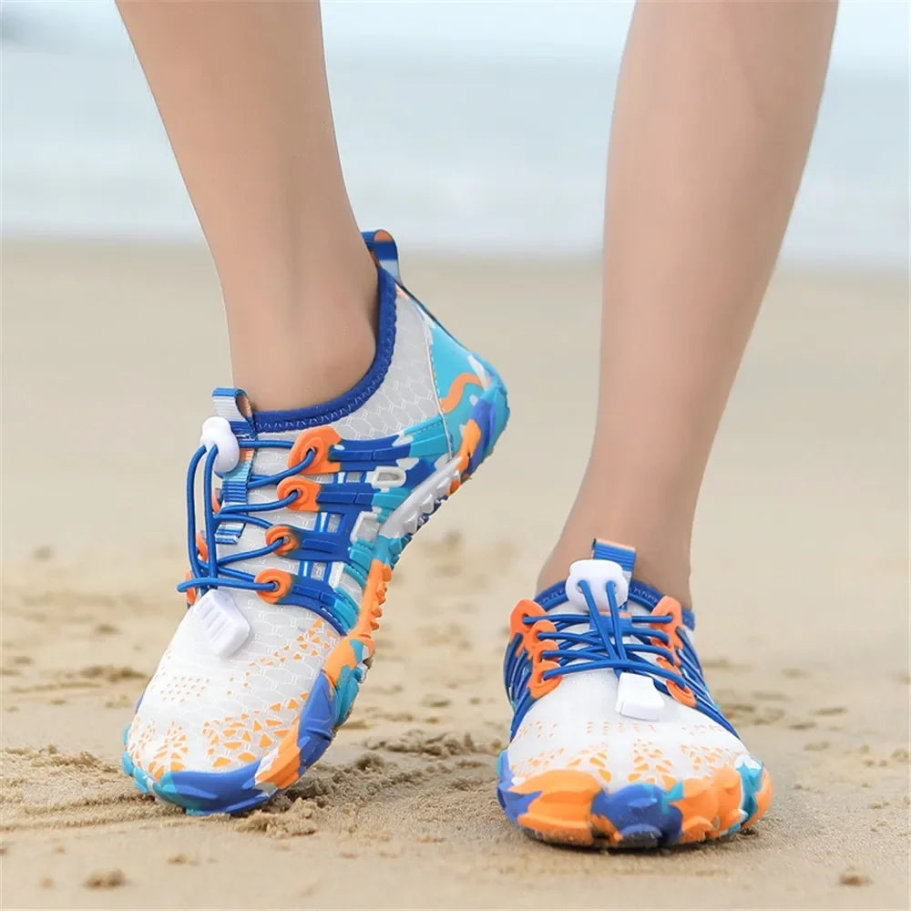 Water Shoes Kids Summer Beach Five Fingers Barefoot Swimming Aqua Shoes Colorful Seaside River Slippers Children Sneakers New